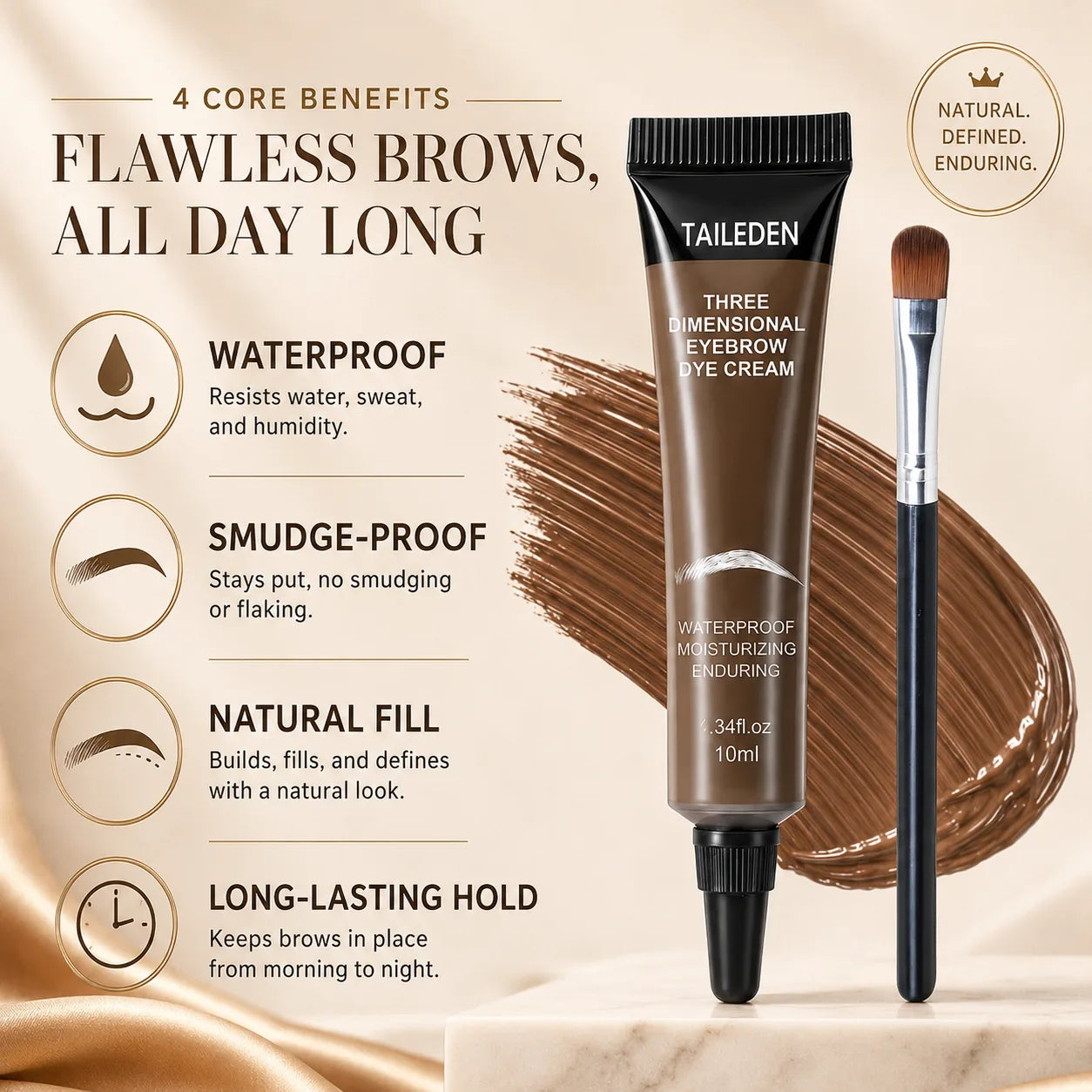 Core benefits of waterproof brow gel tint