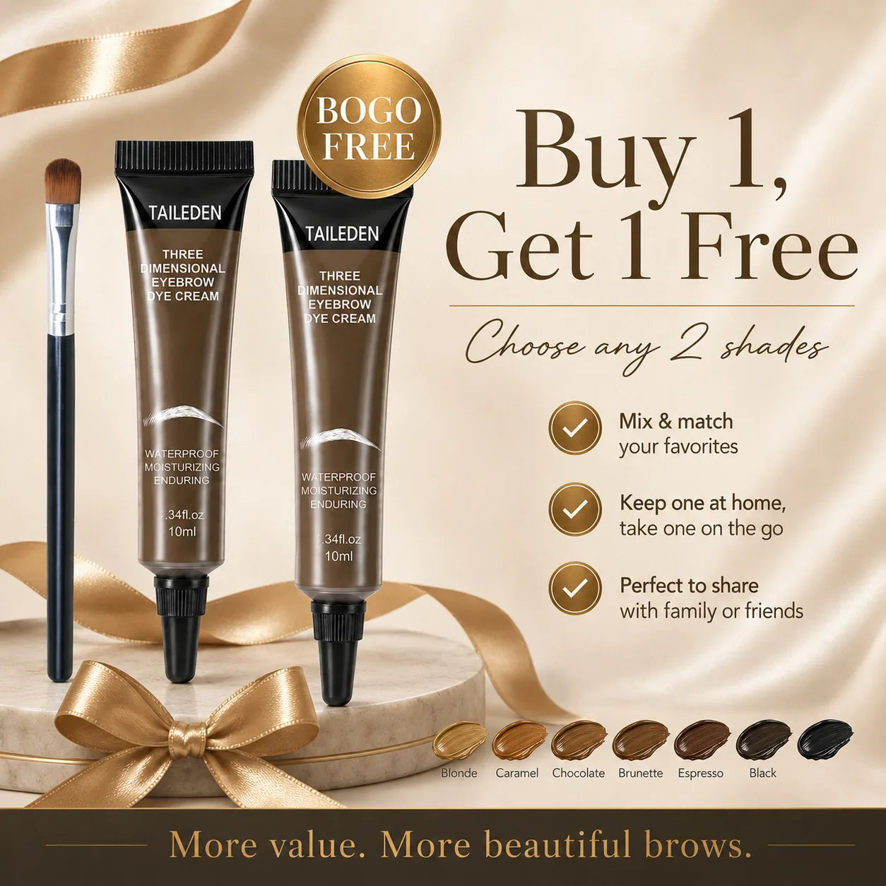 Buy one get one free brow gel tint offer