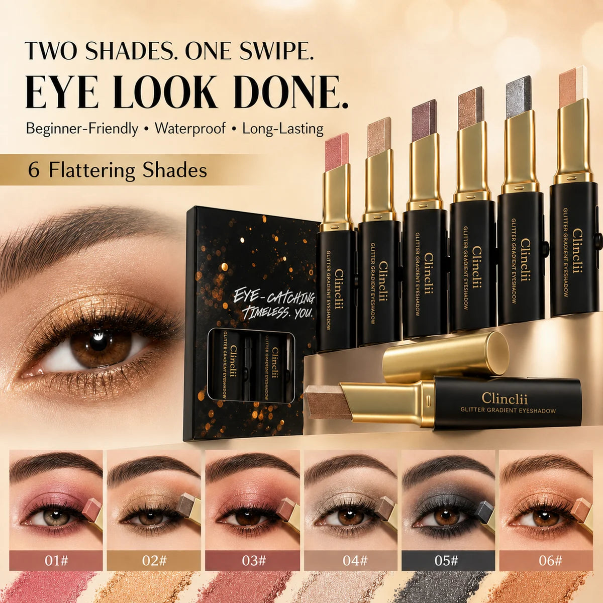 Dual-Tone Eyeshadow Stick Set 🔥