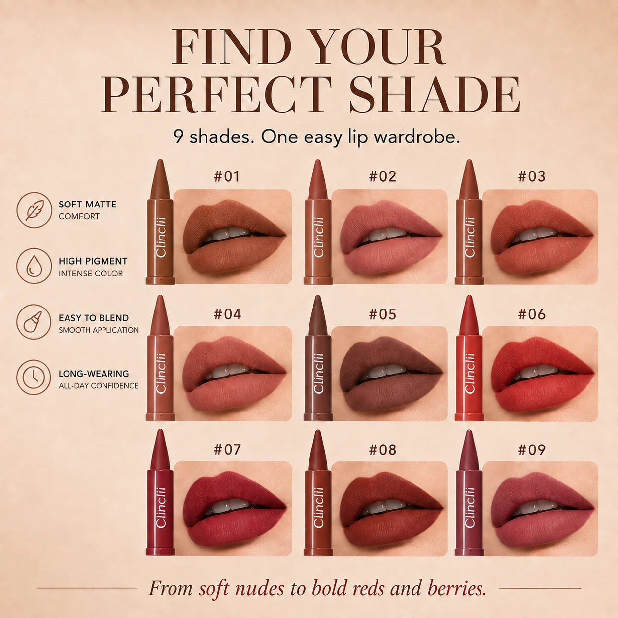 Velvet Matte Lip Crayon Collection