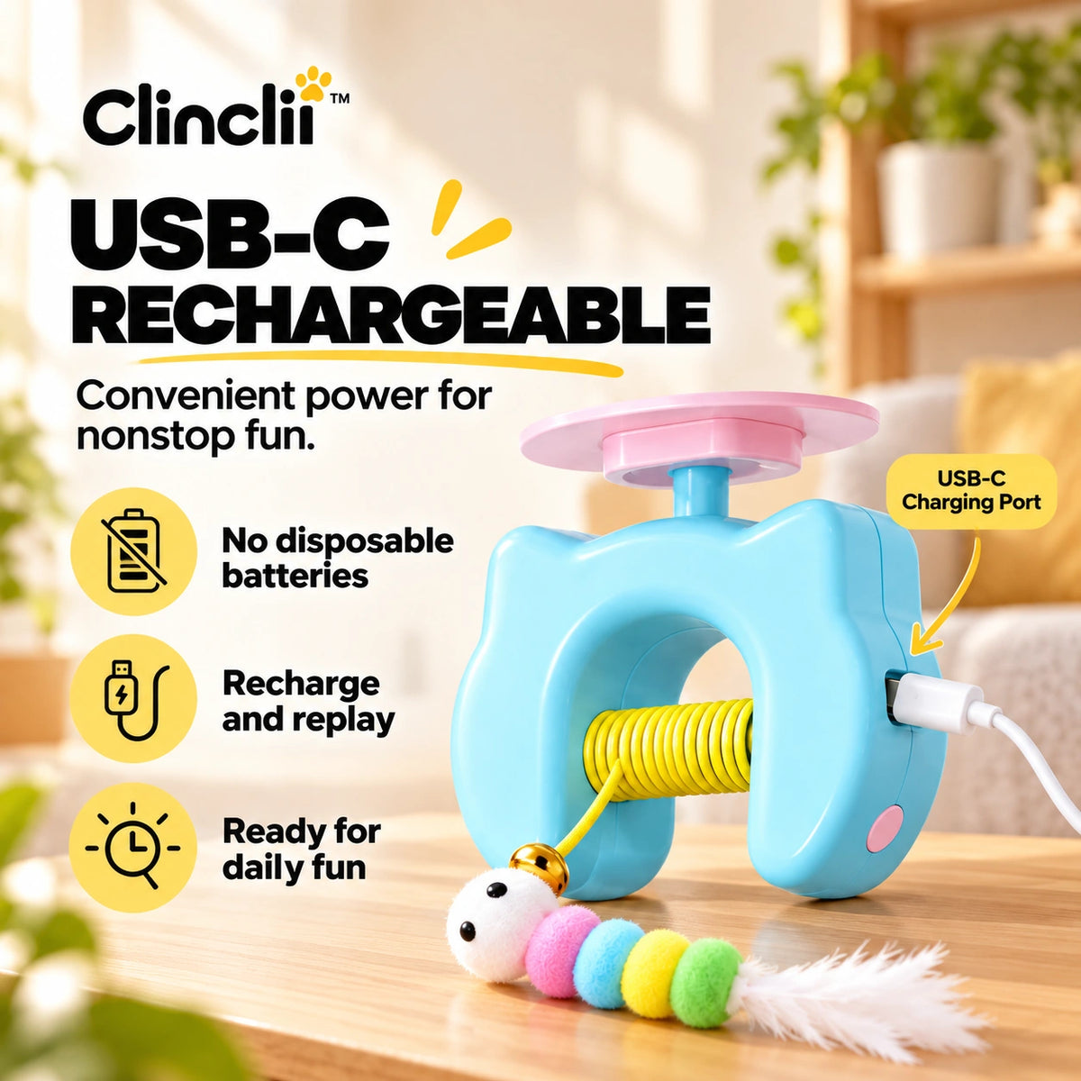 Clinclii™ Automatic Interactive Cat Toy