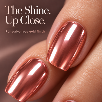 Rose Gold Mirror Shine Nail Polish