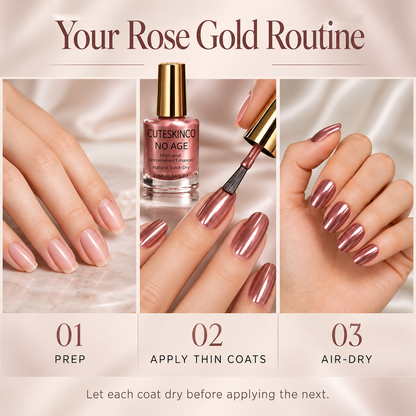 Rose Gold Mirror Shine Nail Polish