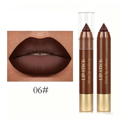 6-Piece Matte Creamy Lipstick Pencil Set 🔥