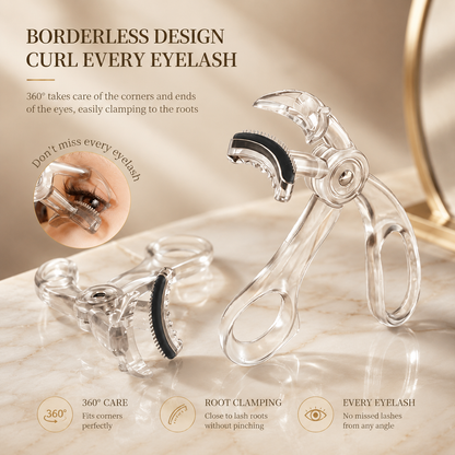 Pinch-Free Lash Curler with Comb