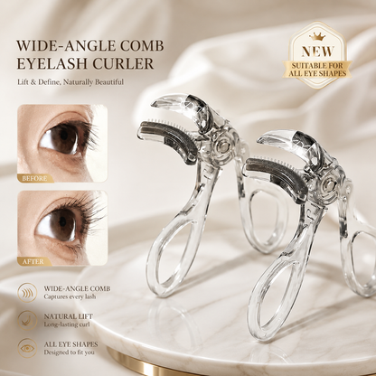 Pinch-Free Lash Curler with Comb