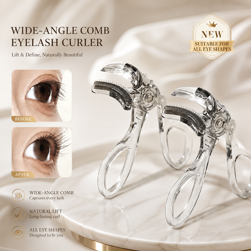 Pinch-Free Lash Curler with Comb