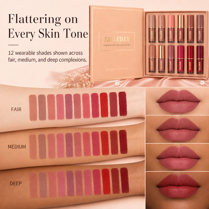 12-Color Liquid Lipstick Gift Set 🔥