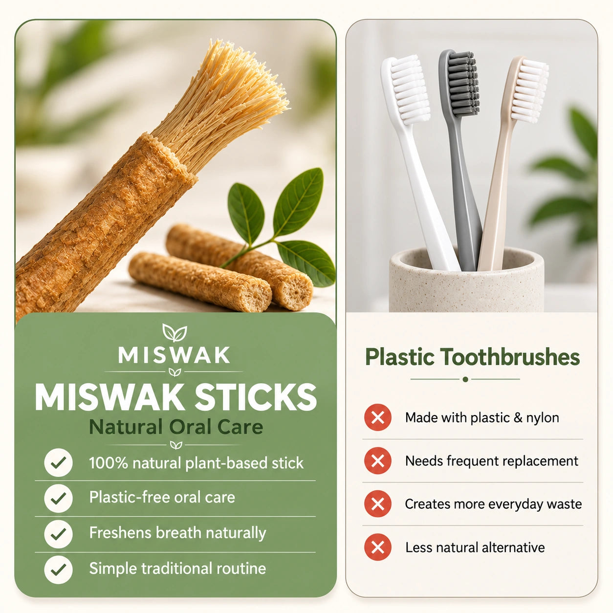 Natural starts with the stick.