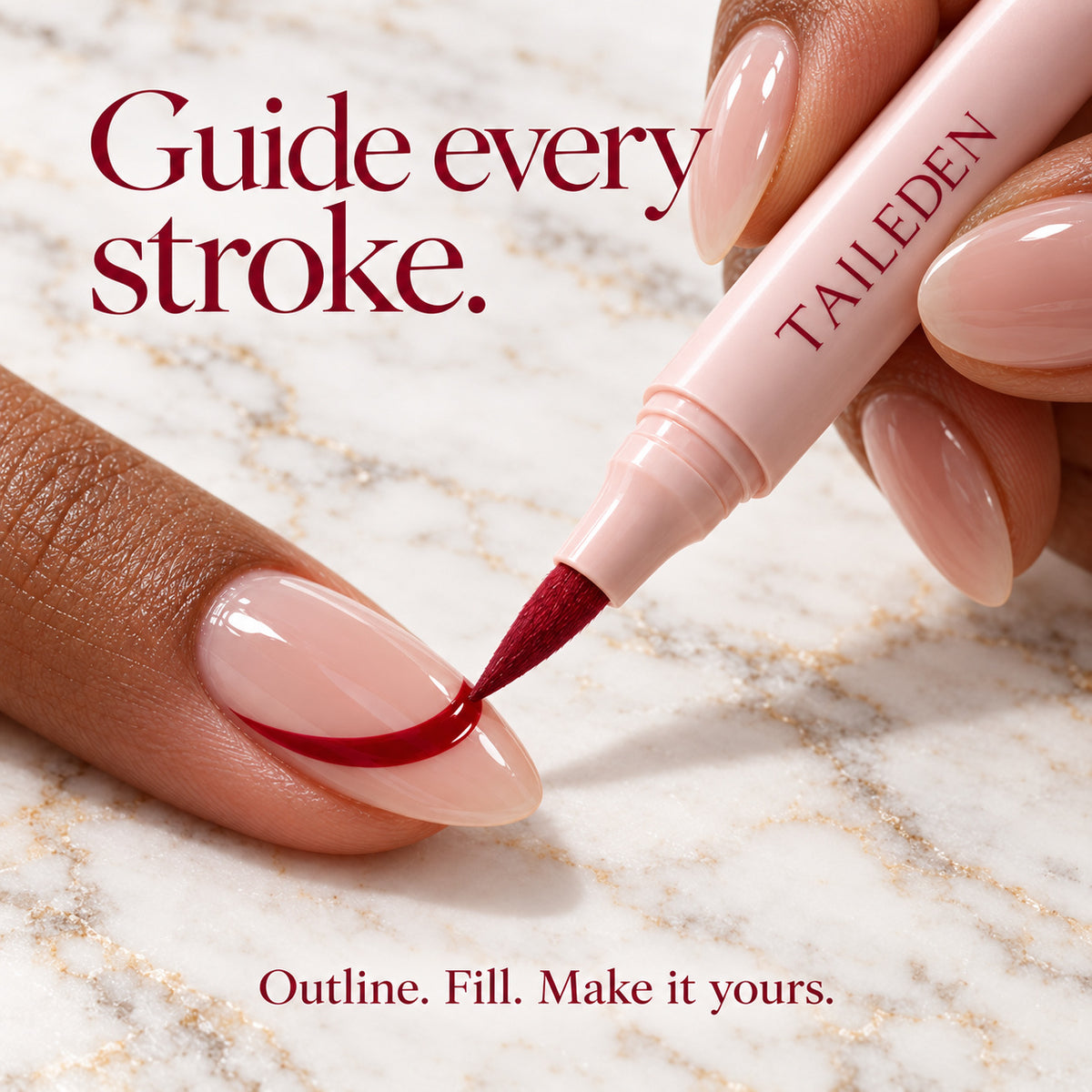 TAILEDEN precision felt tip applying nail color