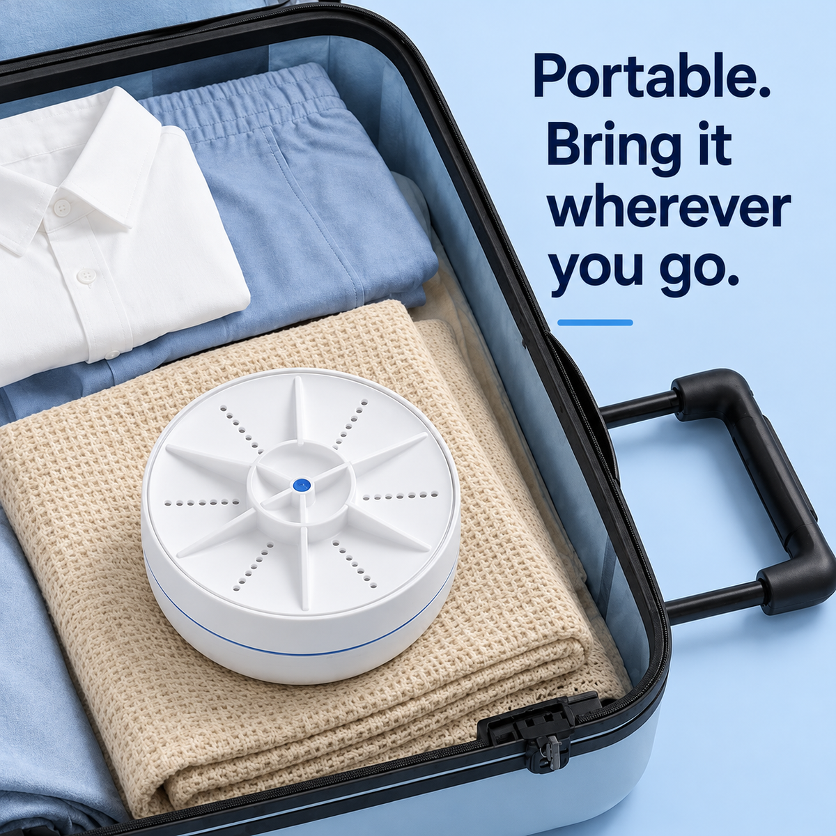 Portable Ultrasonic Mini Washer for Dishes & Laundry